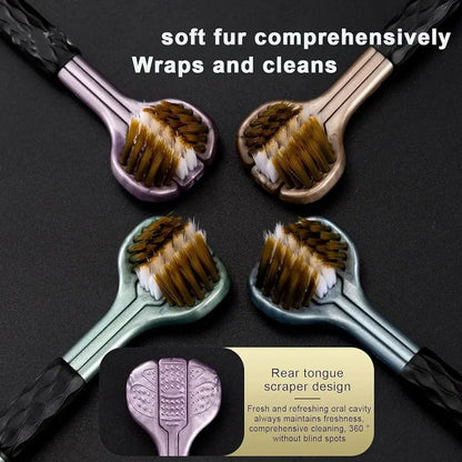360° Triple-Sided Toothbrush for Maximum Clean