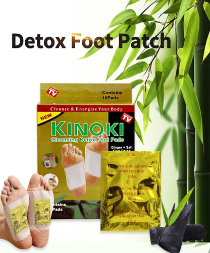 KIYOME KINOKI Cleansing Foot Pads – 1 Box (10 Pads)