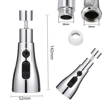 360° Rotating Tap Extender with 3 Water Flow Modes