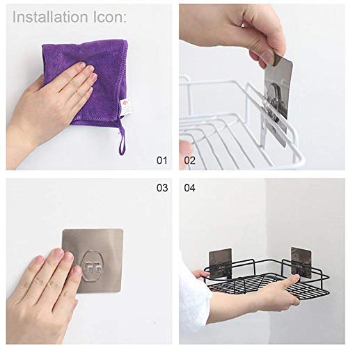 Self-Adhesive Bathroom Corner Shelf for Wall