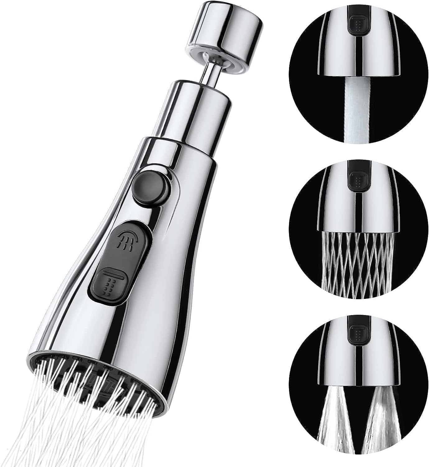 360° Rotating Tap Extender with 3 Water Flow Modes