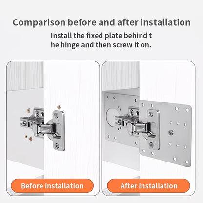 Heavy Duty Hinge Repair Plate with Screws for Cabinet Door & Wardrobe