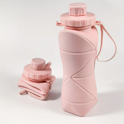 Silicone Folding Water Bottle for Travel, Gym, Hiking & Office