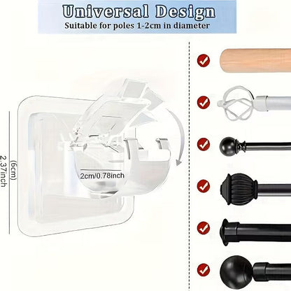 Self Adhesive Rods Clips Hook for Curtains