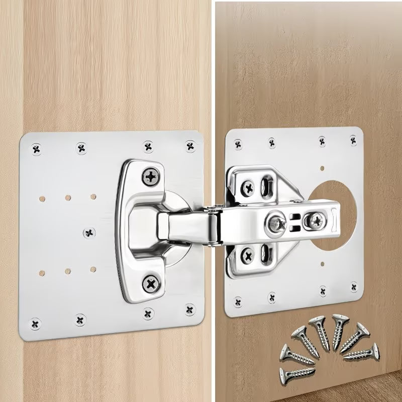 Heavy Duty Hinge Repair Plate with Screws for Cabinet Door & Wardrobe