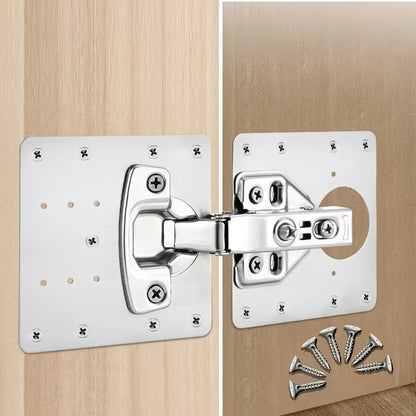 Heavy Duty Hinge Repair Plate with Screws for Cabinet Door & Wardrobe